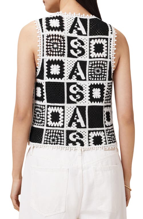 Shop Allsaints Florence Cotton Open Knit Sweater Vest