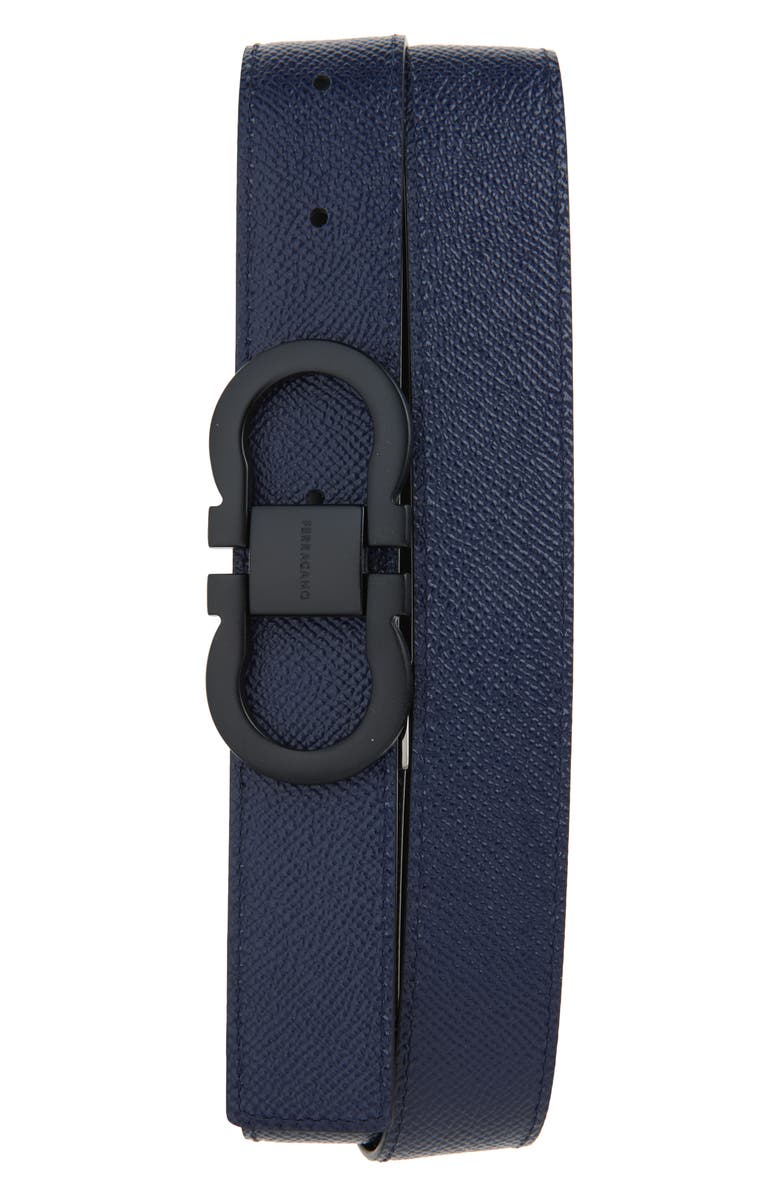 FERRAGAMO Double Gancio Leather Reversible Belt, Alternate, color, 