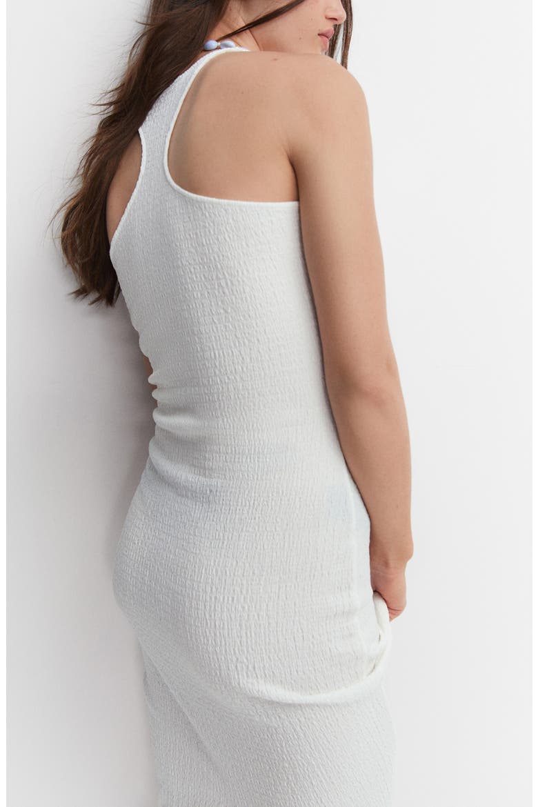 Smock Racerback Midi Dress, Alternate, color, OFF WHITE