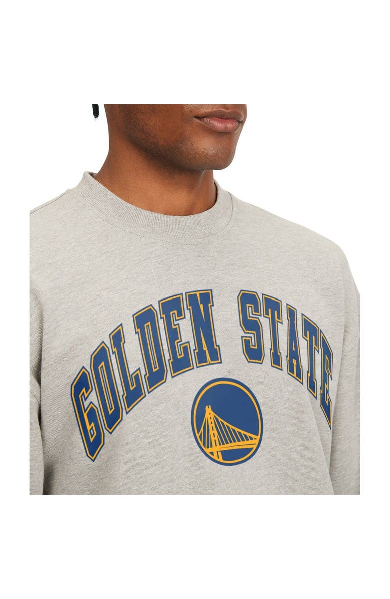 TOMMY JEANS Men's Tommy Jeans Gray Golden State Warriors James Patch Pullover Sweatshirt, Alternate, color, Gray