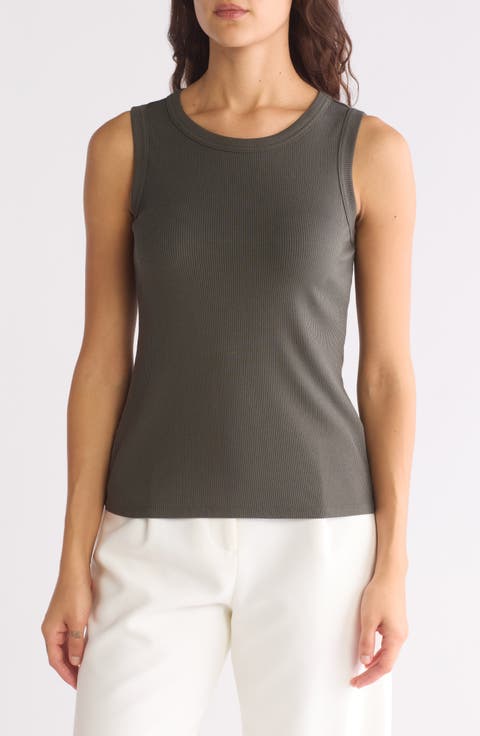 Fitted Ribbed Tank Top