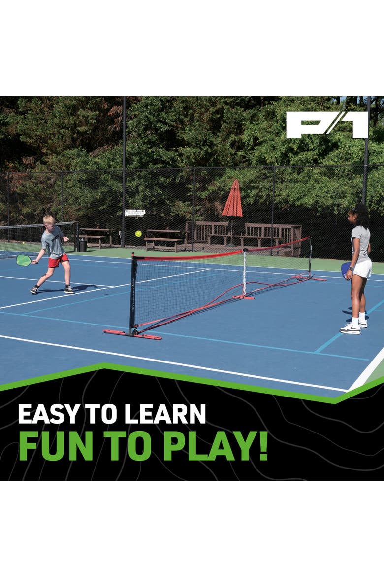 P1 Pickleball Starter Kit, Green & Blue, With Carry Bag, Family Game, Alternate, color, Multicolored