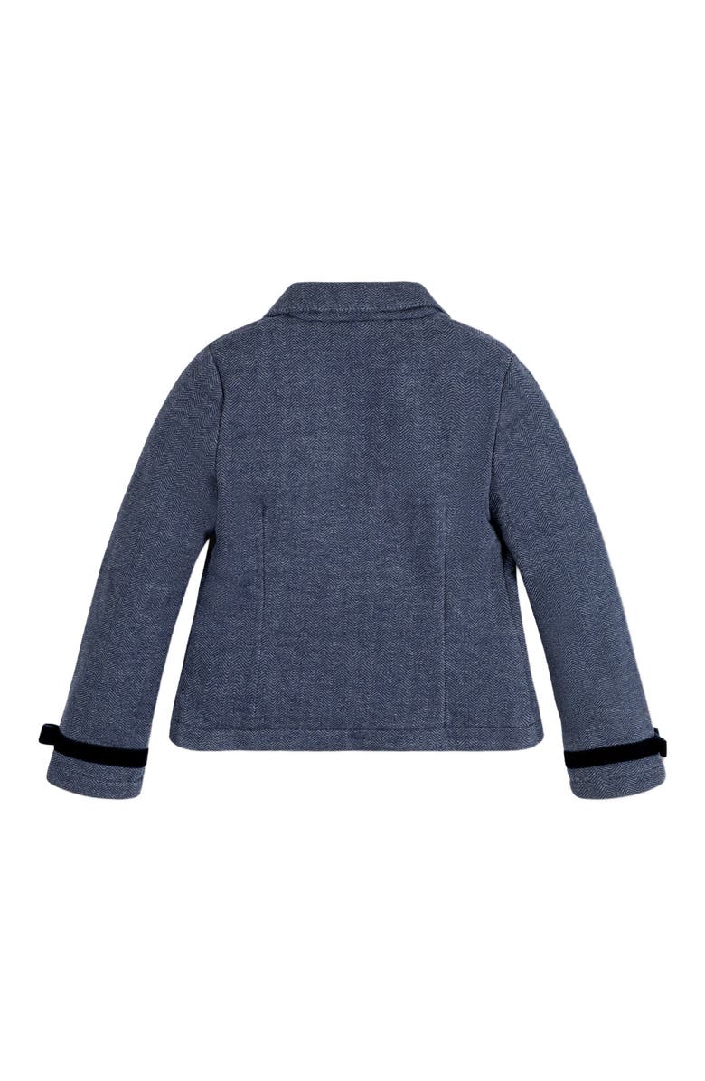 Hope & Henry Girls' Dressy Fleece Riding Blazer, Toddler, Alternate, color, Navy Herringbone Fleece