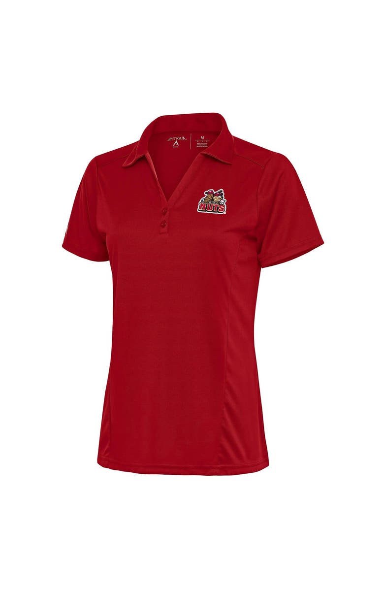 ANTIGUA Women's Antigua Red Modesto Nuts Tribute Polo, Main, color, 