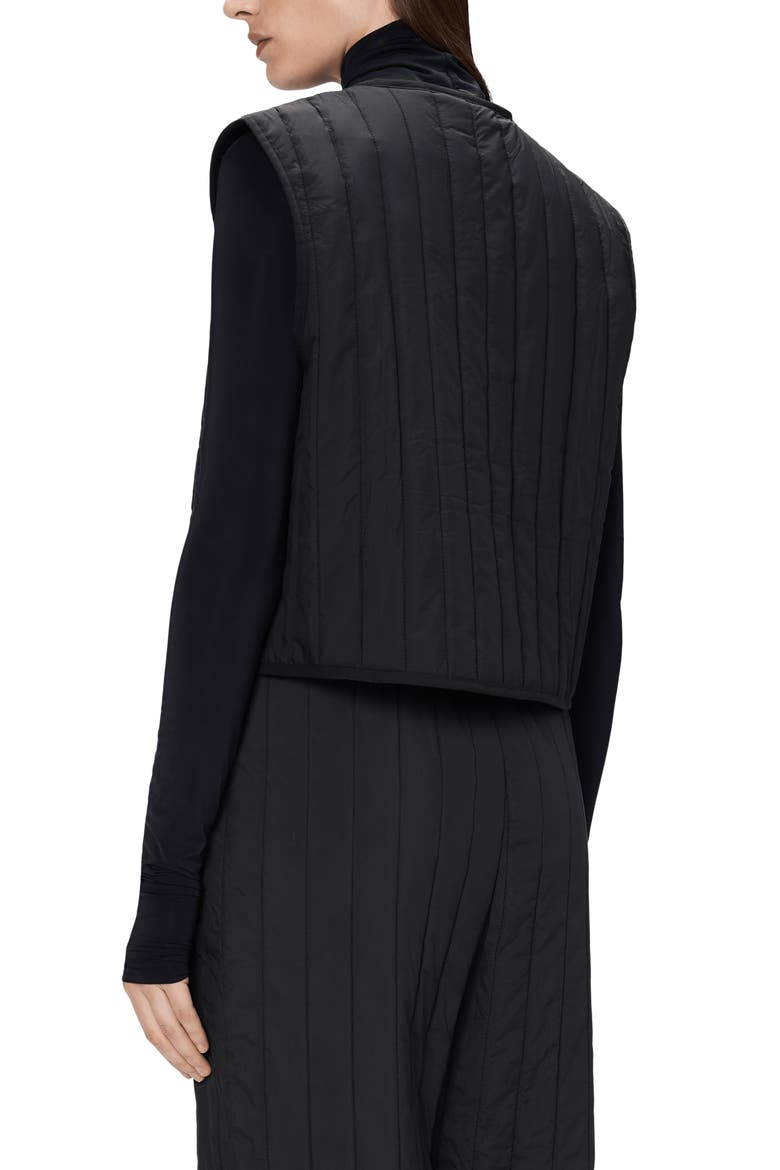 Banja Water Resistant Crop Liner Vest, Alternate, color, BLACK