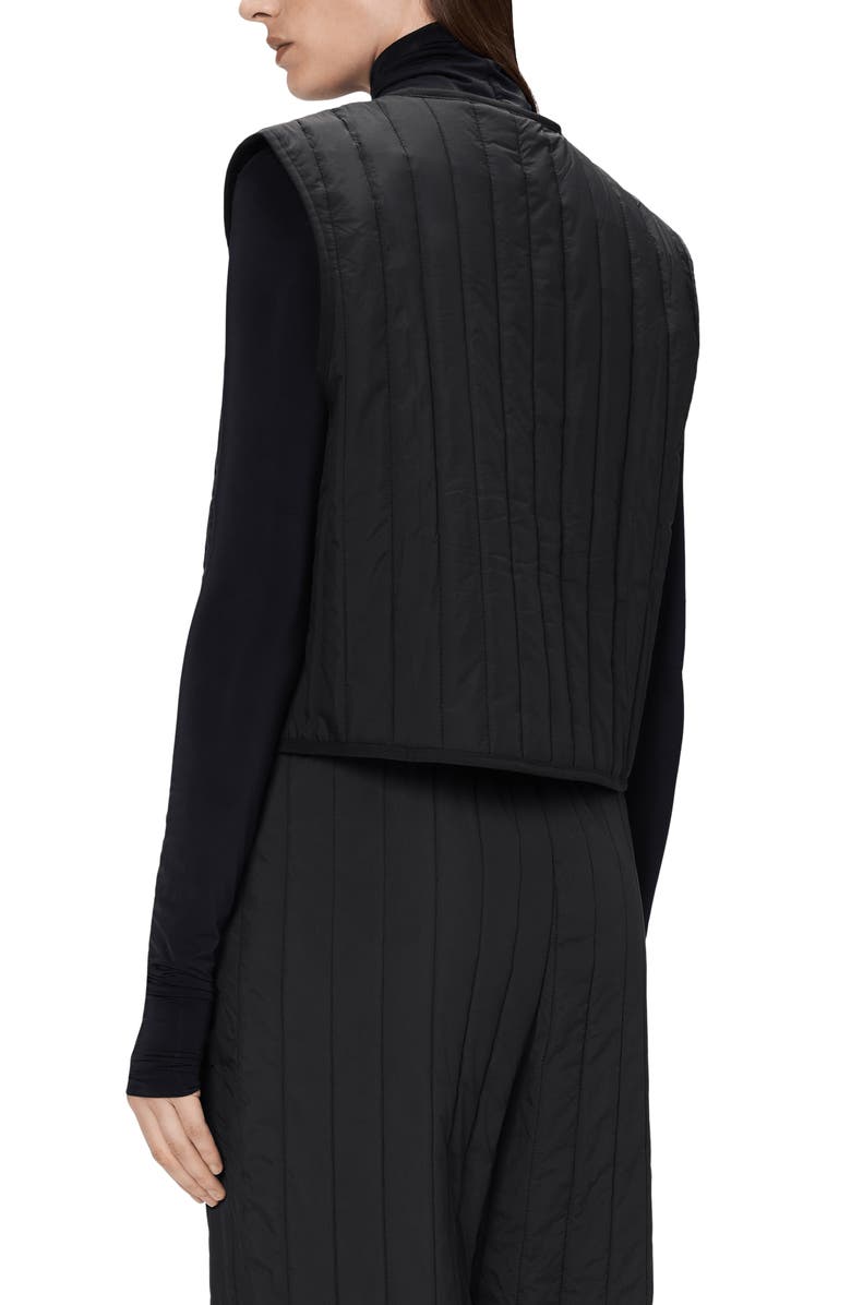 Rains Banja Water Resistant Crop Liner Vest, Alternate, color, Black