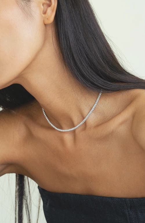 Bearfruit Jewelry Sterling Silver Francesca Tennis Necklace In Silver
