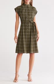 Calvin Klein Comm Big Plaid Shirtdress