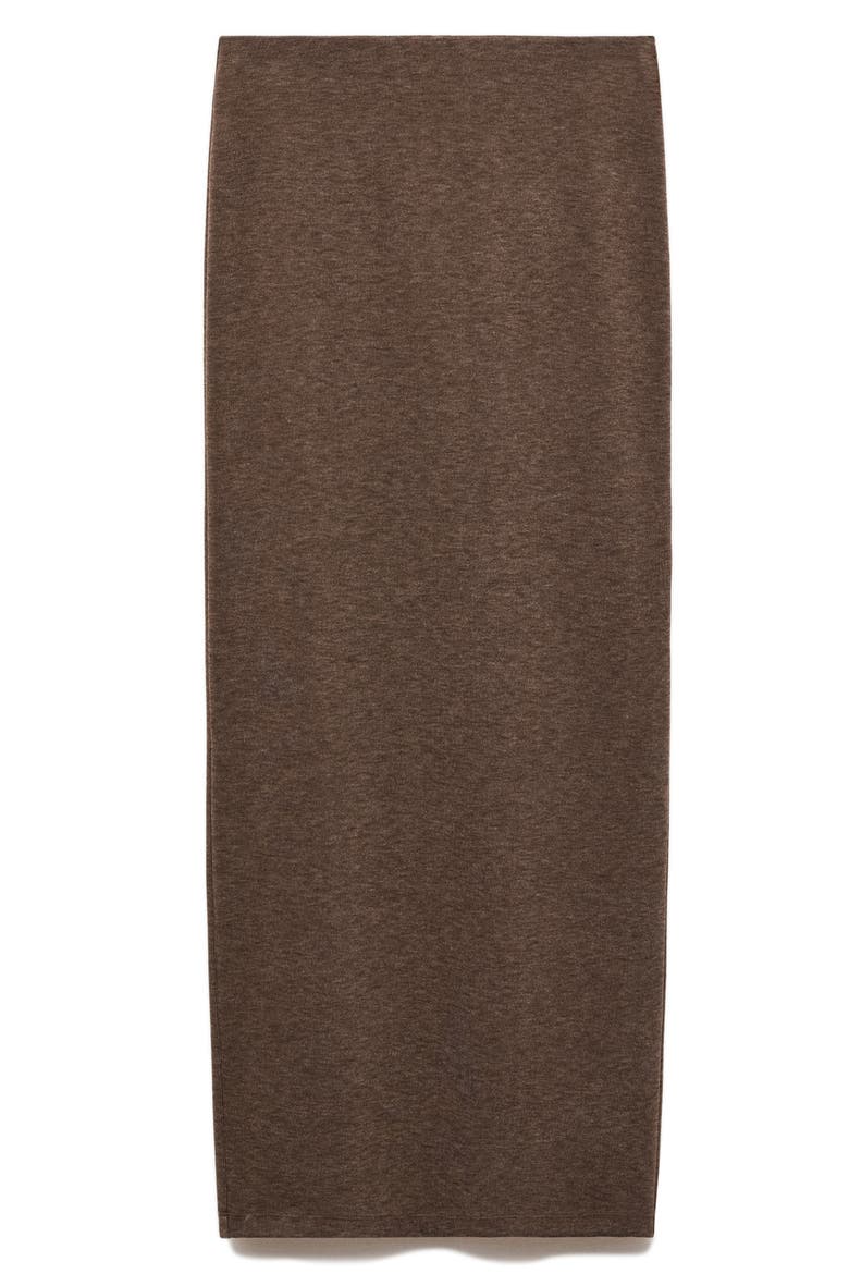 Knit Column Maxi Skirt, Alternate, color, BROWN