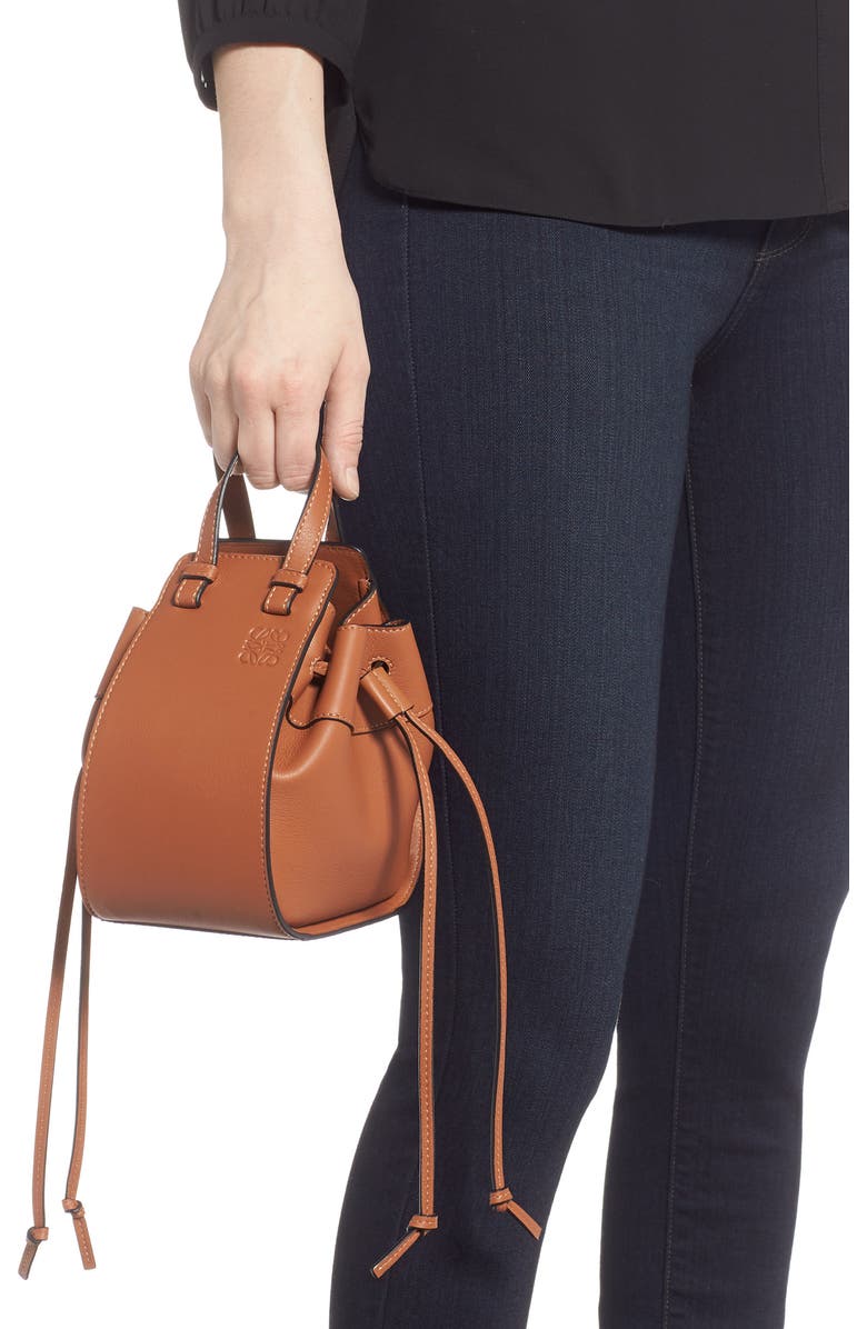 Loewe Mini Hammock Calfskin Leather Hobo Bag, Alternate, color,