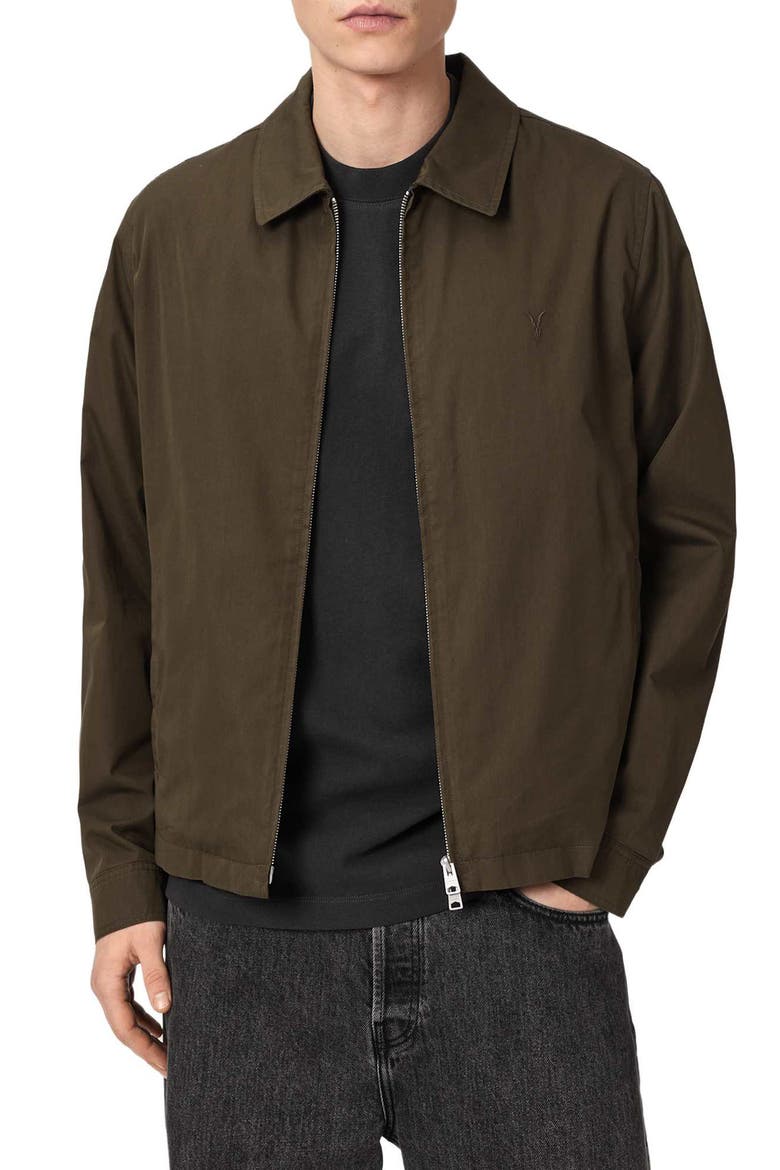 Trey Cotton Blend Jacket, Main, color, FOREST GREEN