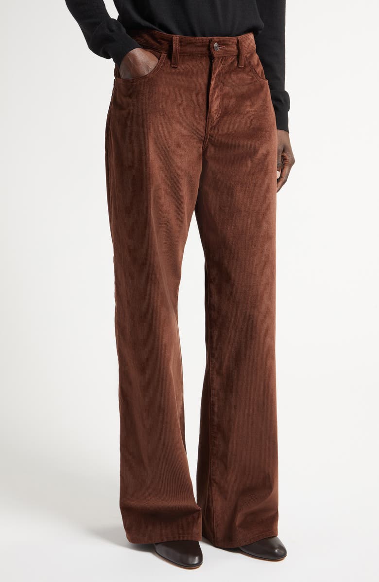 The Row Eglitta Cotton & Cashmere Corduroy Wide Leg Pants, Alternate, color, 