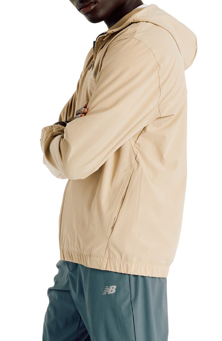 New Balance Hooded Cross Training Jacket, Alternate, color, Stoneware