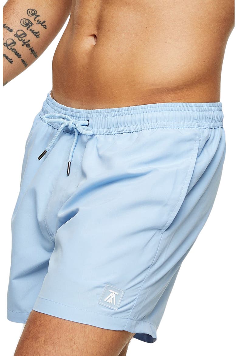Hester Solid Swim Trunks, Alternate, color, BLUE
