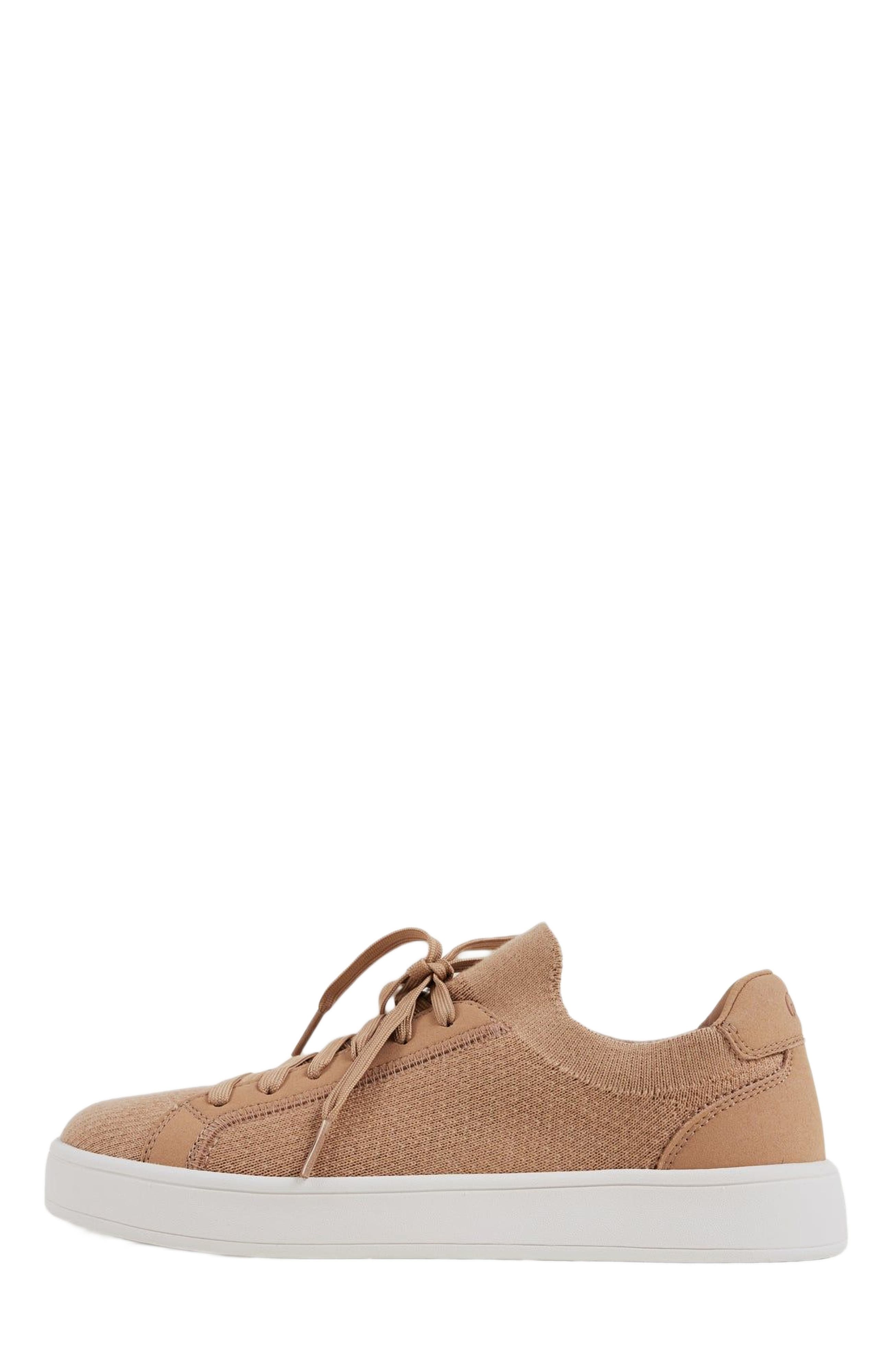 Mercerized Wool Cashmere Knitted Sneakers, Alternate, color, toasted almond
