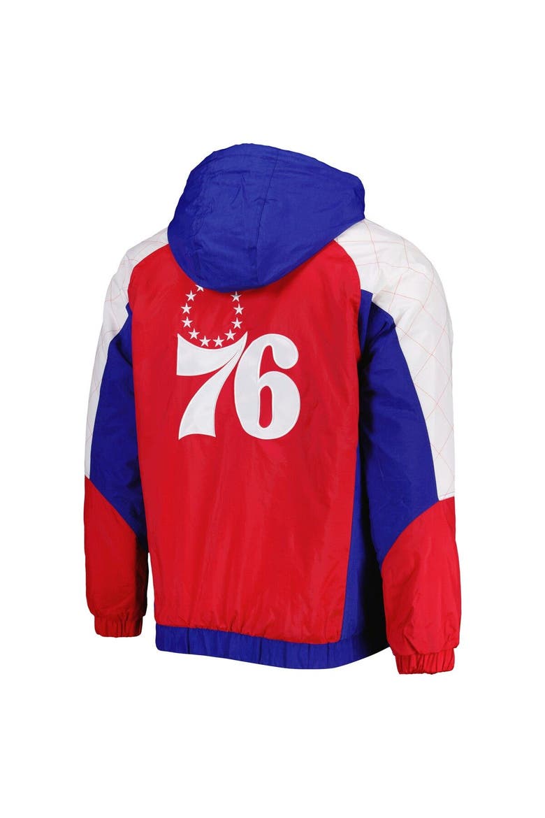 Men's Starter Royal Philadelphia 76ers Body Check Raglan Hoodie Half-Zip Jacket, Alternate, color, Royal