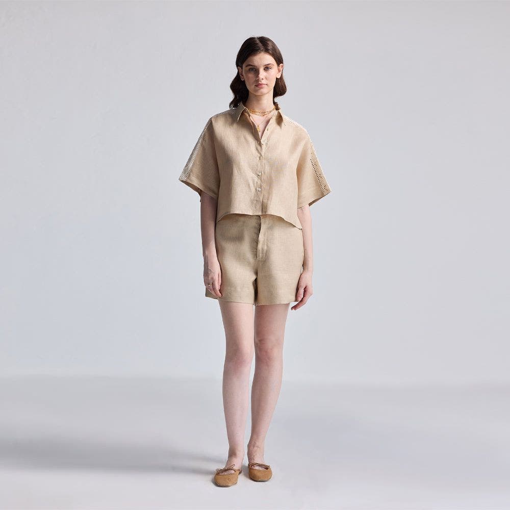 Boxy Shirt with Lace
