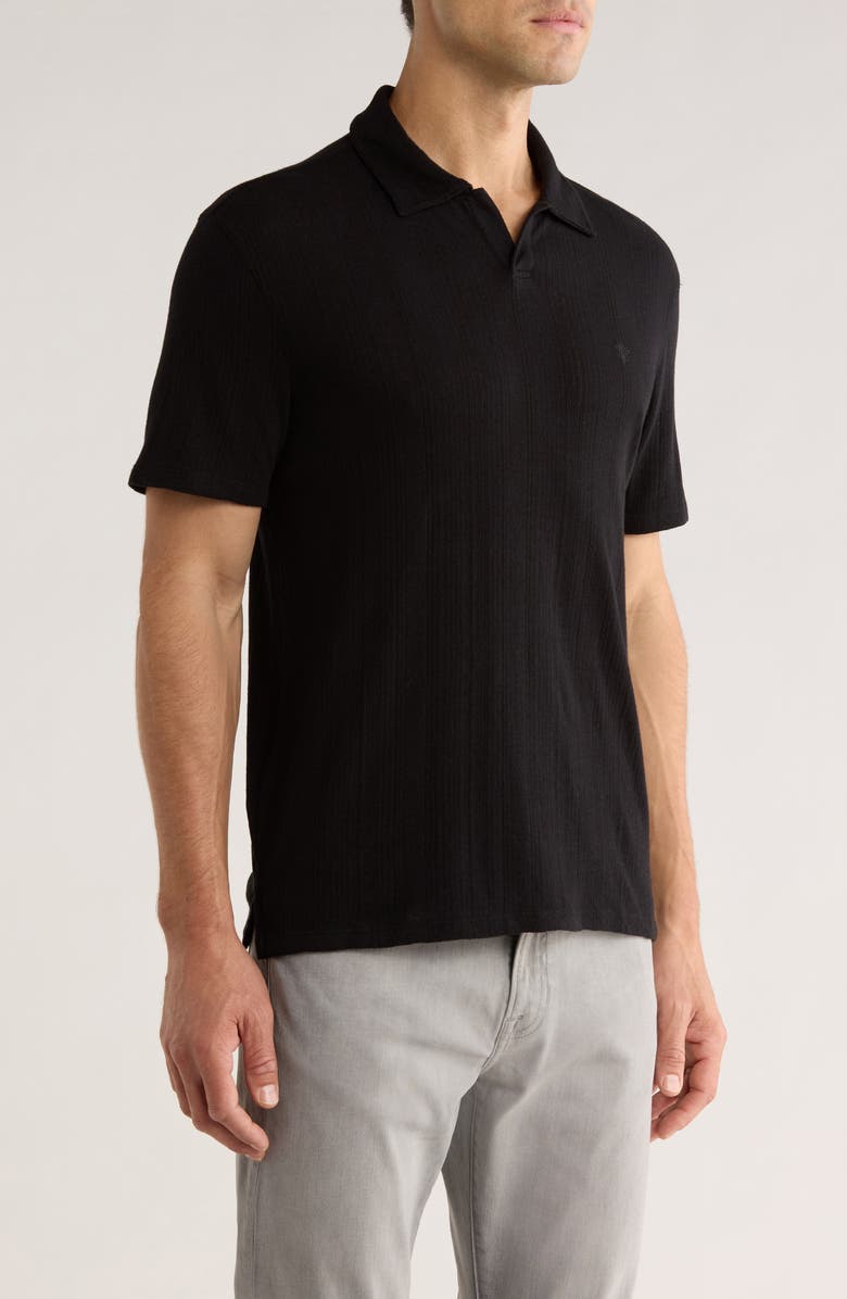 John Varvatos Leonardo Johnny Collar Polo, Alternate, color, Black