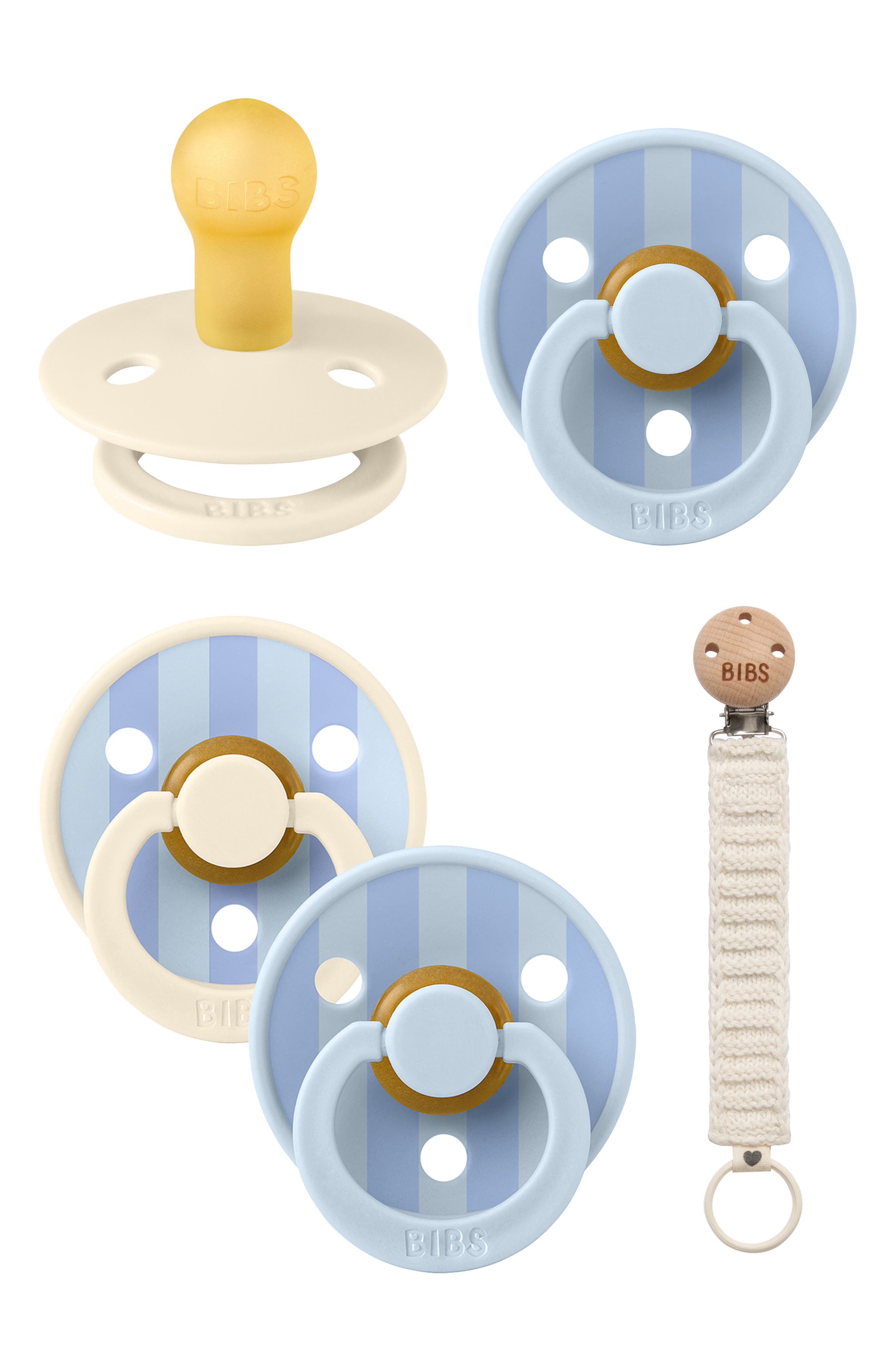 BIBS Studio Color 2-Pack Pacifier Set in Blue Mix 