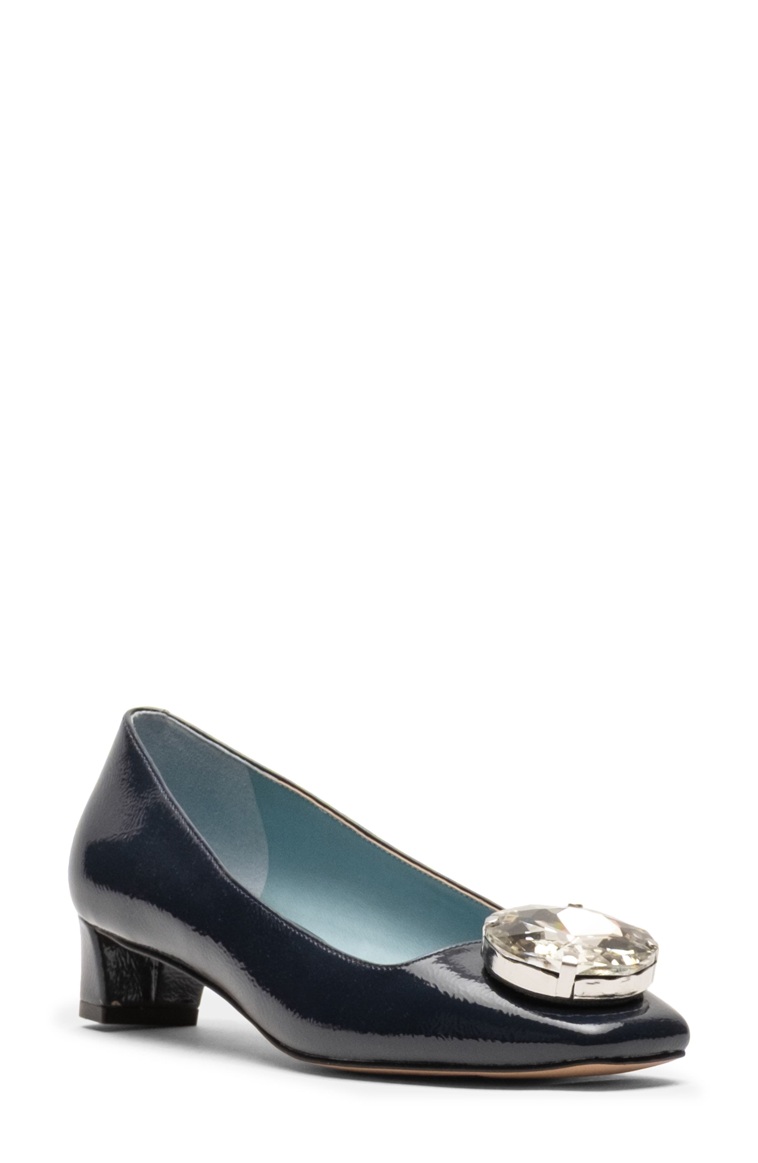 Mary Embellished Square Toe Pump, Main, color, NAVY