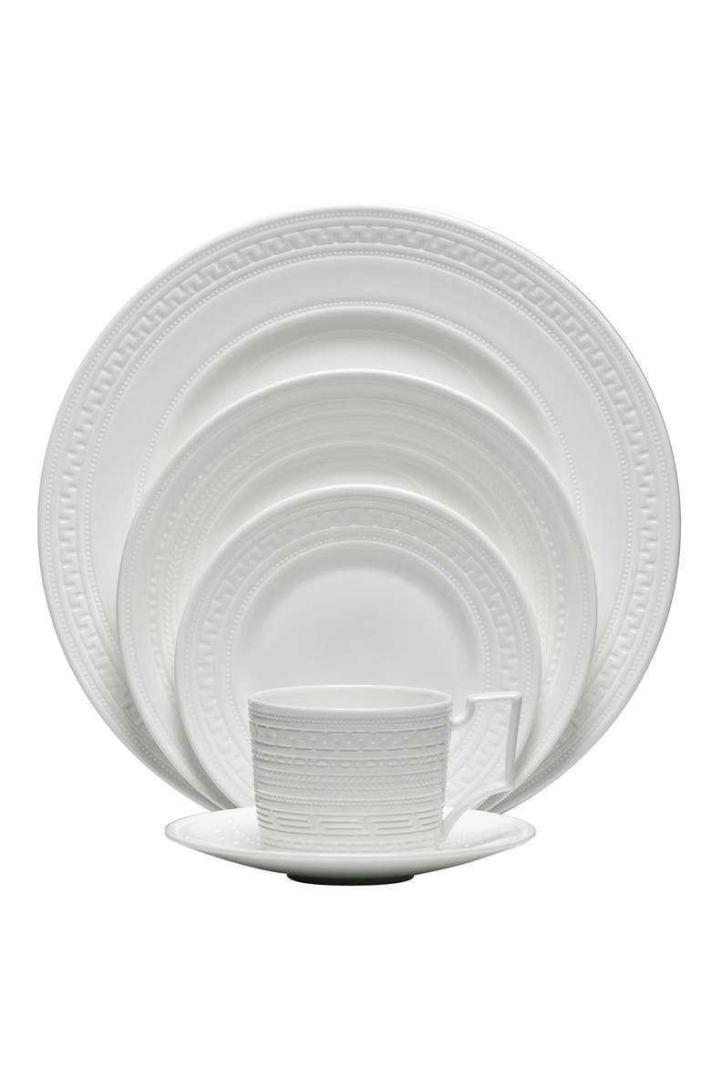 Wedgwood Intaglio 5-Piece Bone China Place Setting, Main, color, White