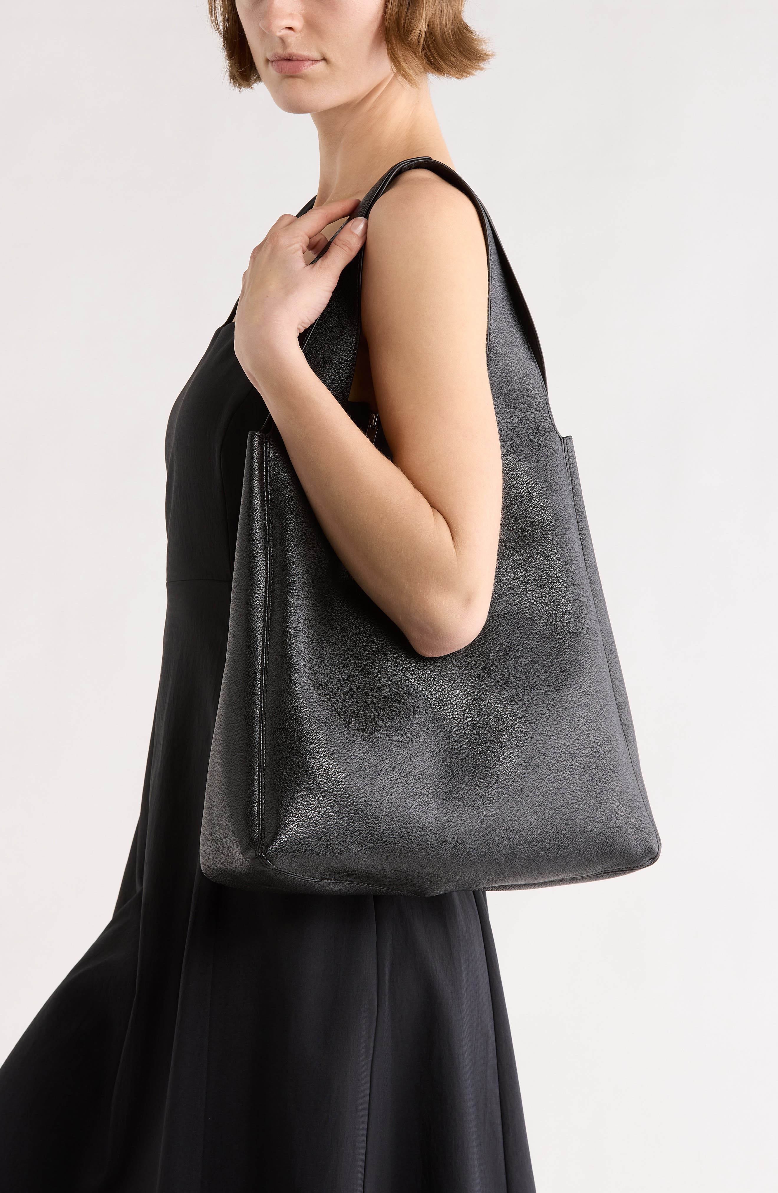 BCBG Soft Hobo Bag, Alternate, color, Black