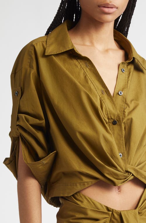 A.l.c . Leo Twist Hem Cotton Button-up Shirt