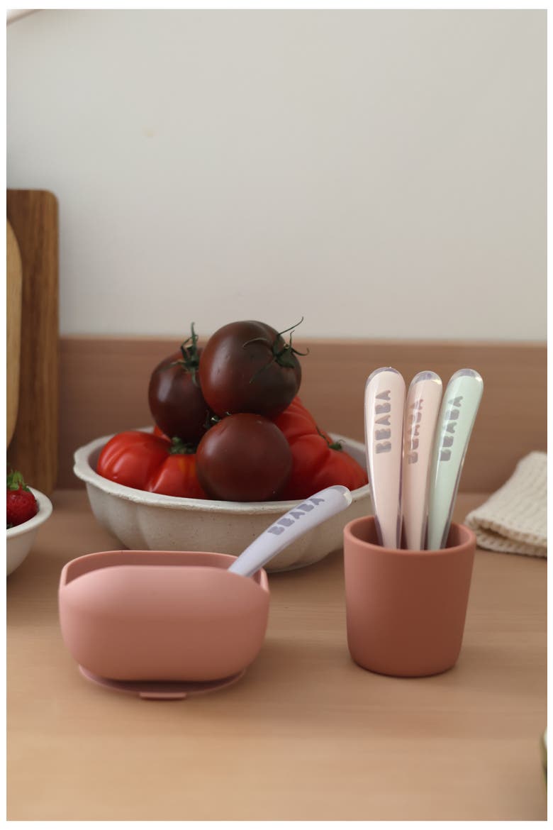 Set of 4 Self-Feeding Silicone Spoons, Alternate, color, COTTON CANDY