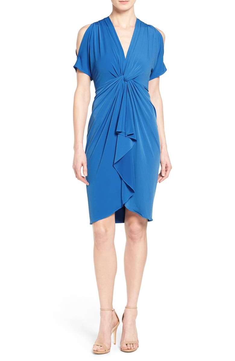 Catherine Catherine Malandrino 'Emily' Cold Shoulder Twist Front Dress, Main, color, 