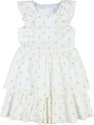 Florence Eiseman Printed Floral Dress With Ruffles