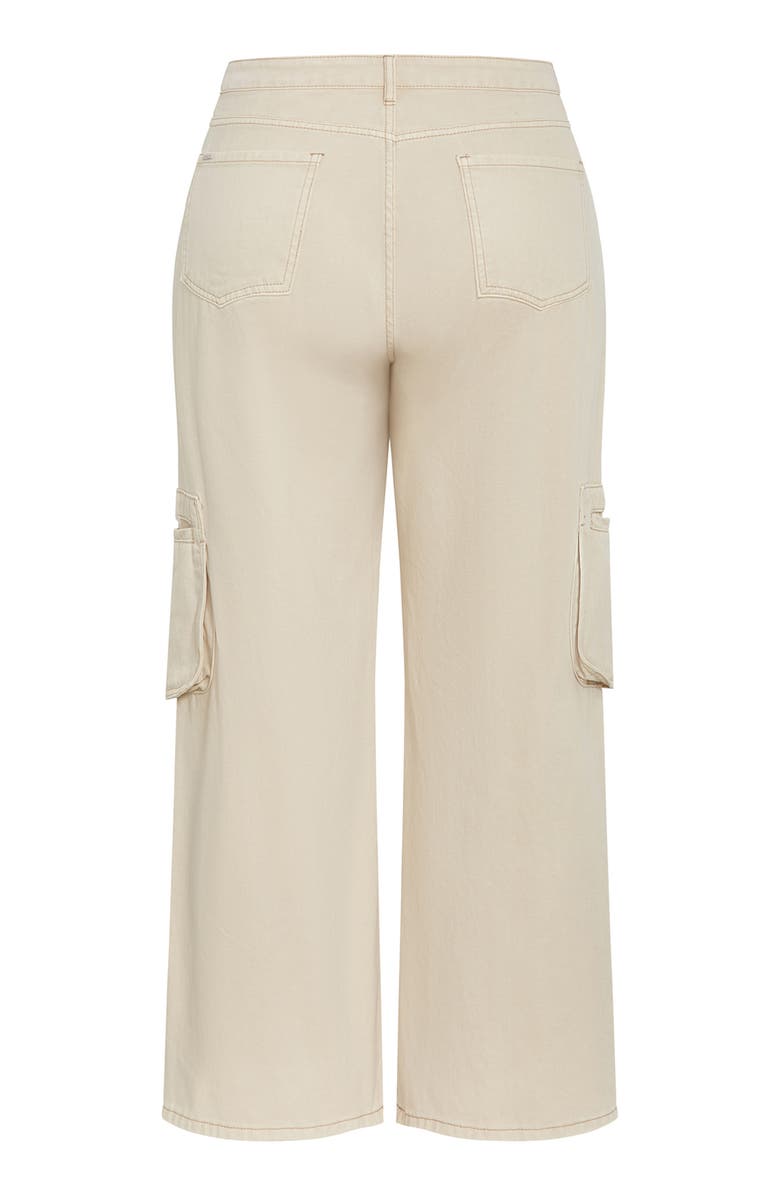 City Chic Clarence Cargo Pants, Alternate, color, Ecru