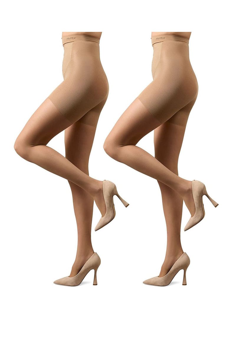 2-Pack Smoother Tights, Alternate, color, NUDE BEIGE