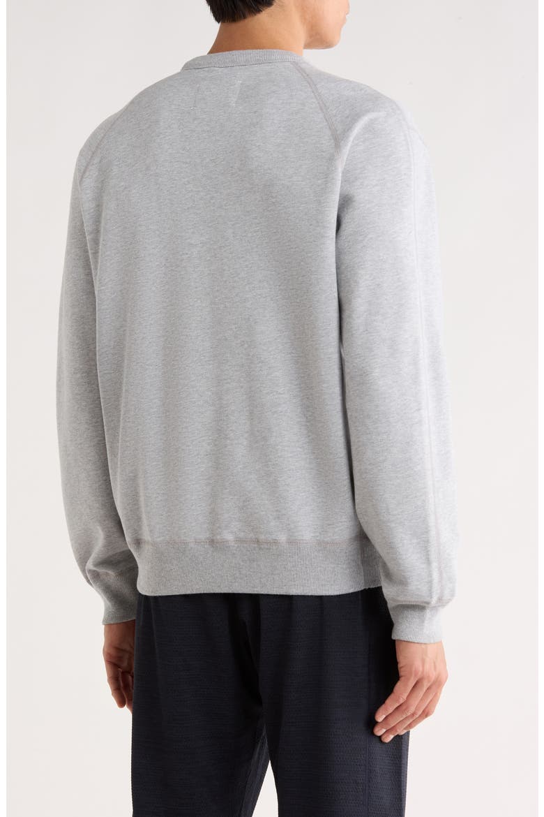 Midweight Terry Monogram Sweatshirt, Alternate, color, HEATHER GREY