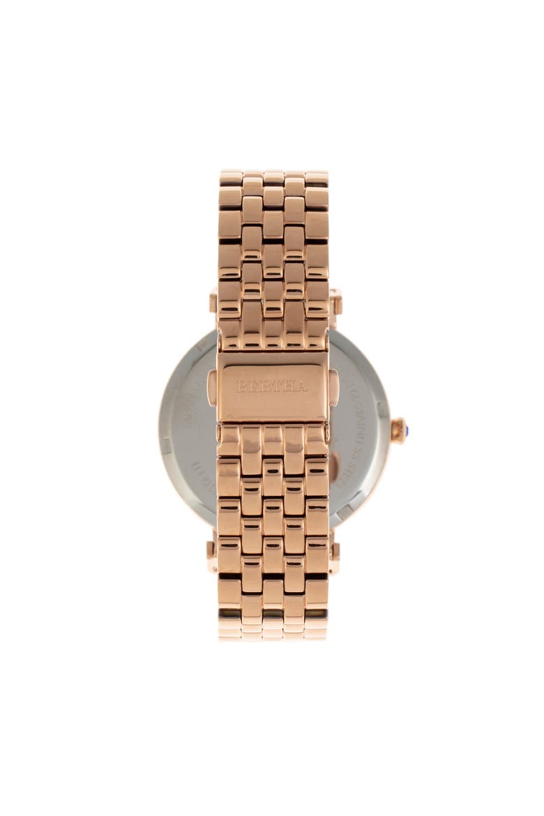 Emily Mother-Of-Pearl Bracelet Watch, Alternate, color, Rose Gold