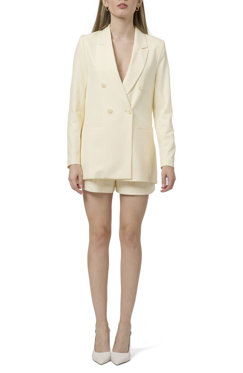 WAYF Pleat Shorts, Alternate, color, Butter