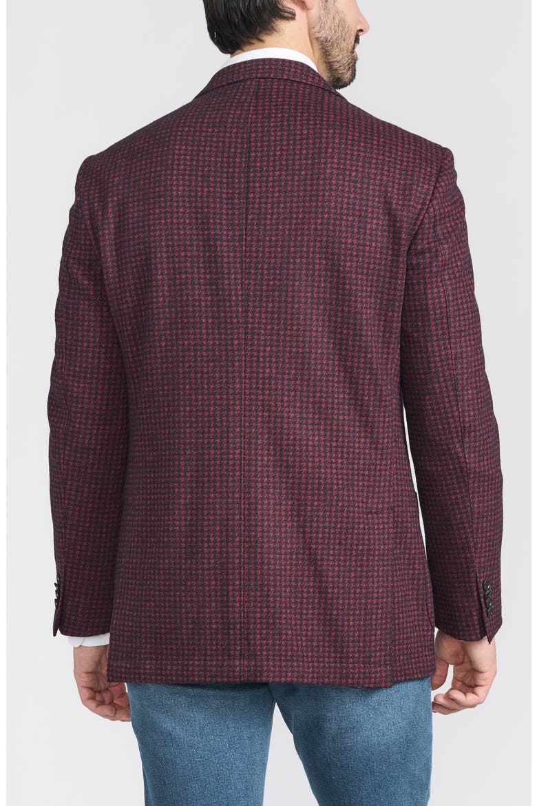 Houndstooth Wool Blend Sport Coat, Alternate, color, RED