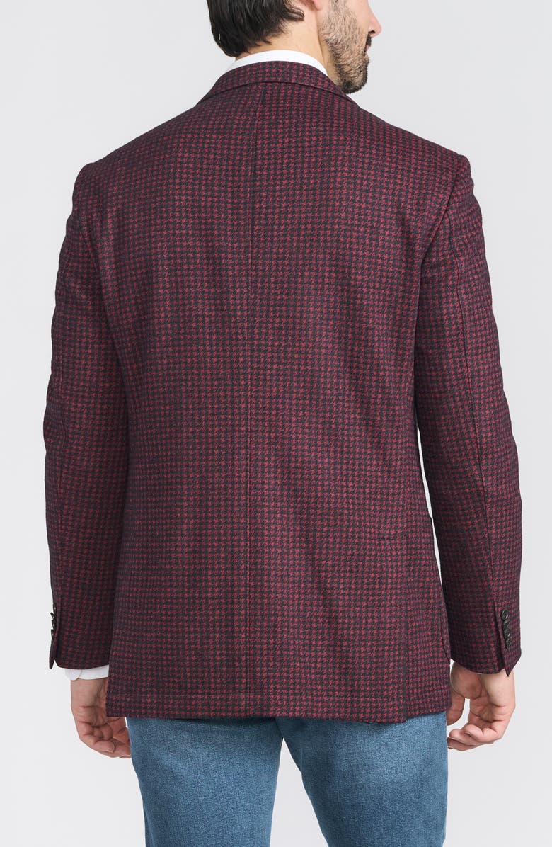 FLYNT Houndstooth Wool Blend Sport Coat, Alternate, color, Red
