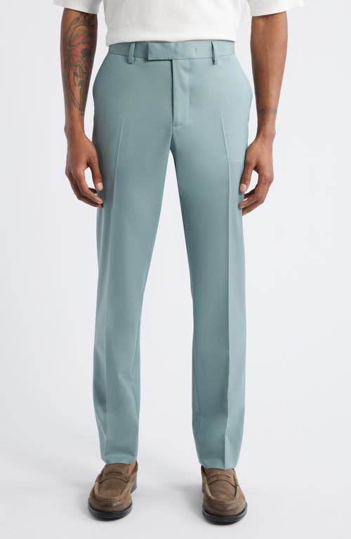 Open Edit Slim Fit Sharkskin Trousers In Blue Arona