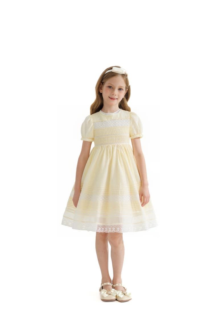 London Pleated Dress, Main, color, Cream