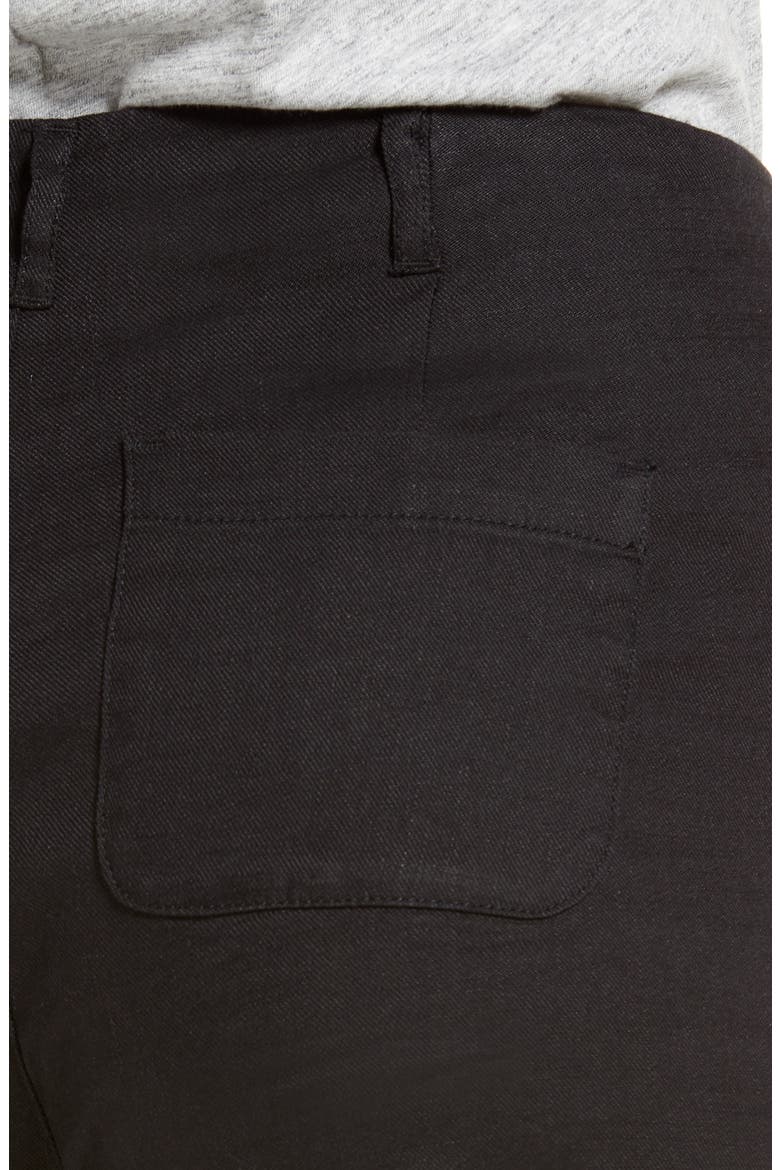 Marilyn Linen Blend Trousers, Alternate, color, BLACK