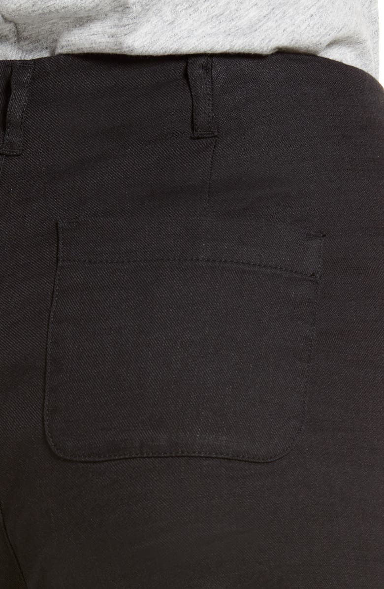 NYDJ Marilyn Linen Blend Trousers, Alternate, color, Black