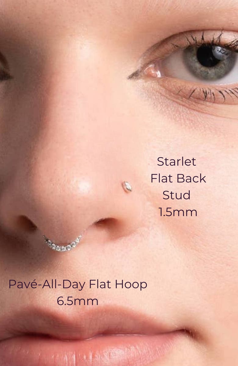 Seed2Stone The Starlet Flat Back Stud, Alternate, color, White Gold