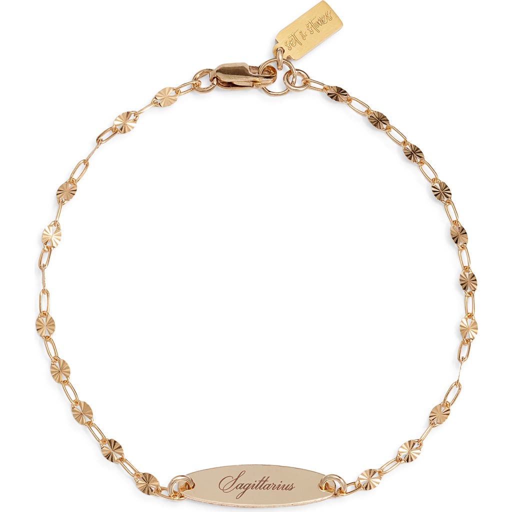 Set & Stones Engraved Zodiac Pendant