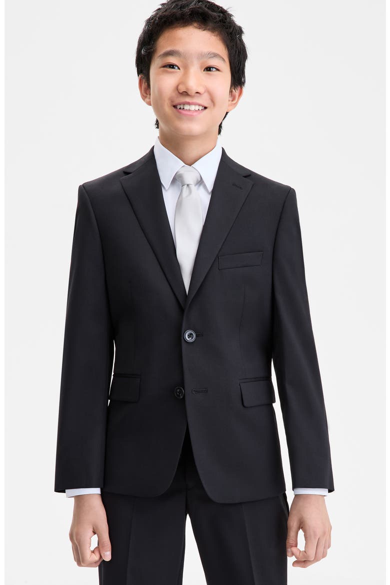 Kids' Solid Wool Blend Four-Piece Suit, Alternate, color, BLACK