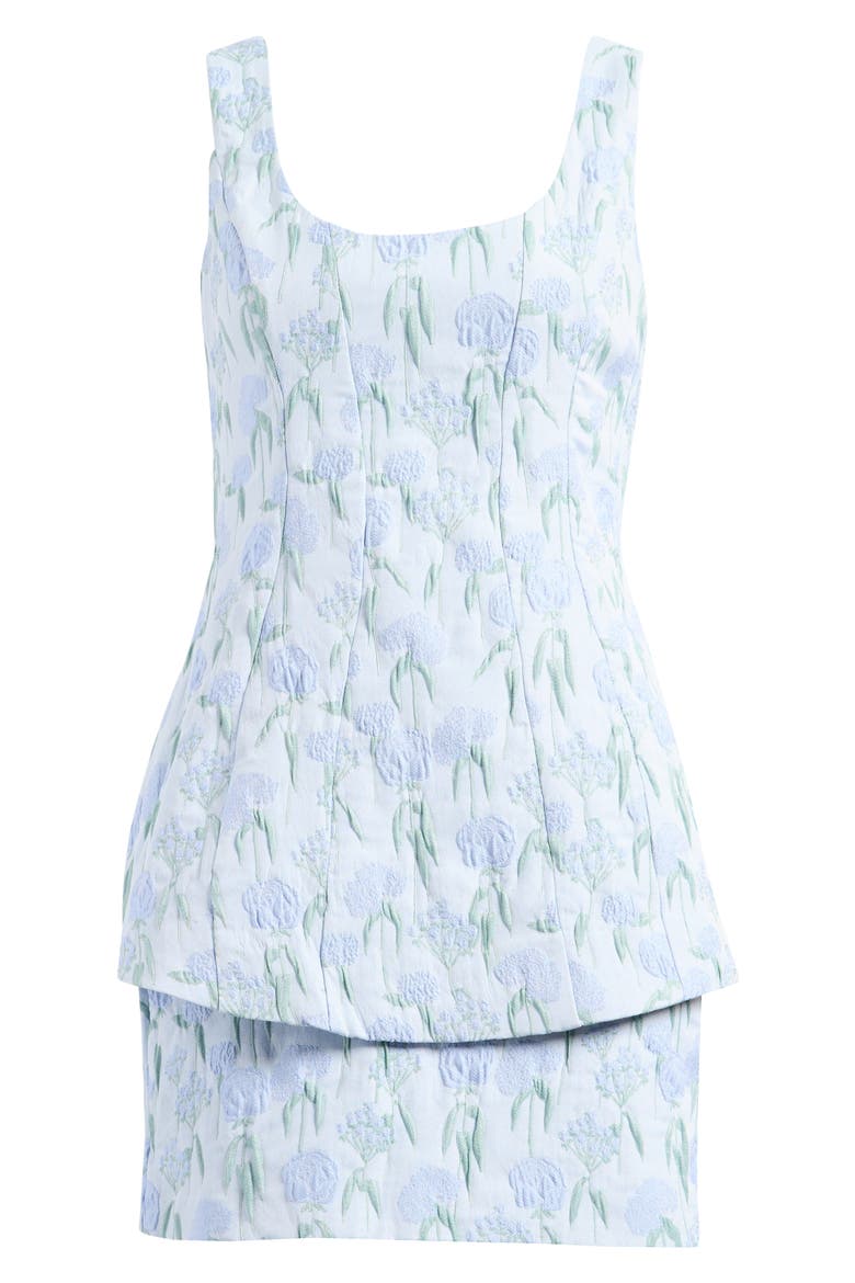 Empire Floral Jacquard Minidress, Alternate, color, FLORES BROCADE