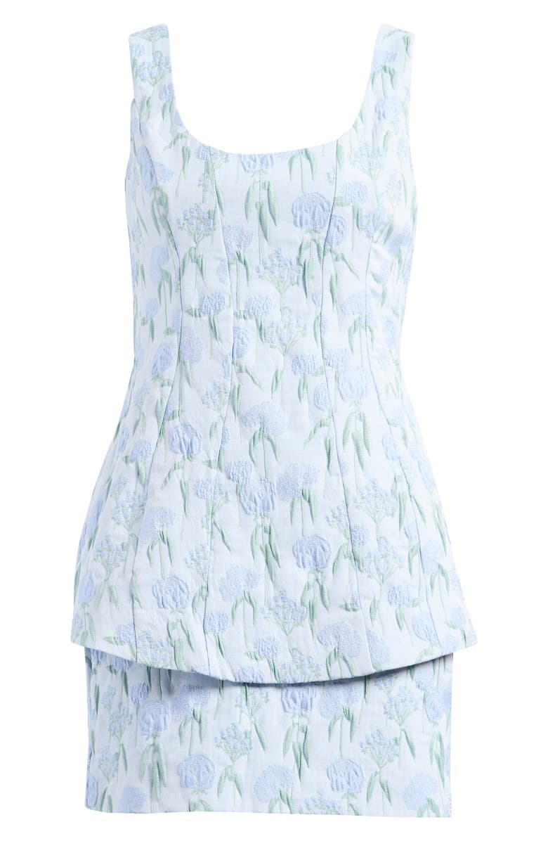 Amanda Uprichard Empire Floral Jacquard Minidress, Alternate, color, Flores Brocade