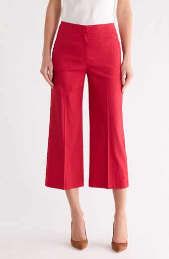 Clean Terena Crop Wide Leg Linen Blend Pants