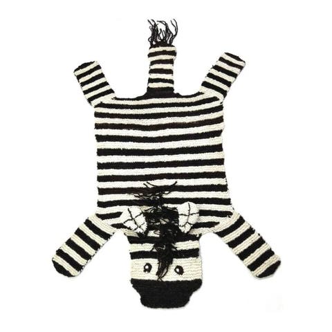 Organic Wool Play Mat + Nursery Rug | Zebra