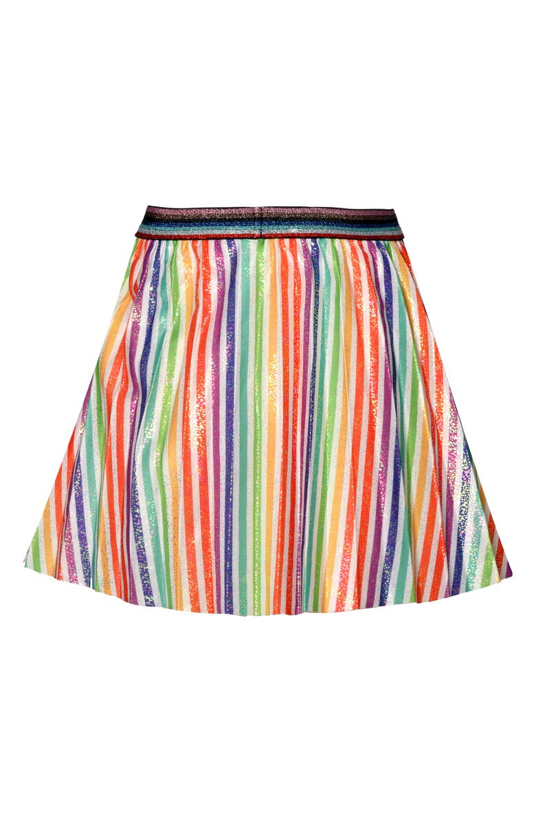 Truly Me Kids' Pleat Rainbow Skirt, Alternate, color, 
