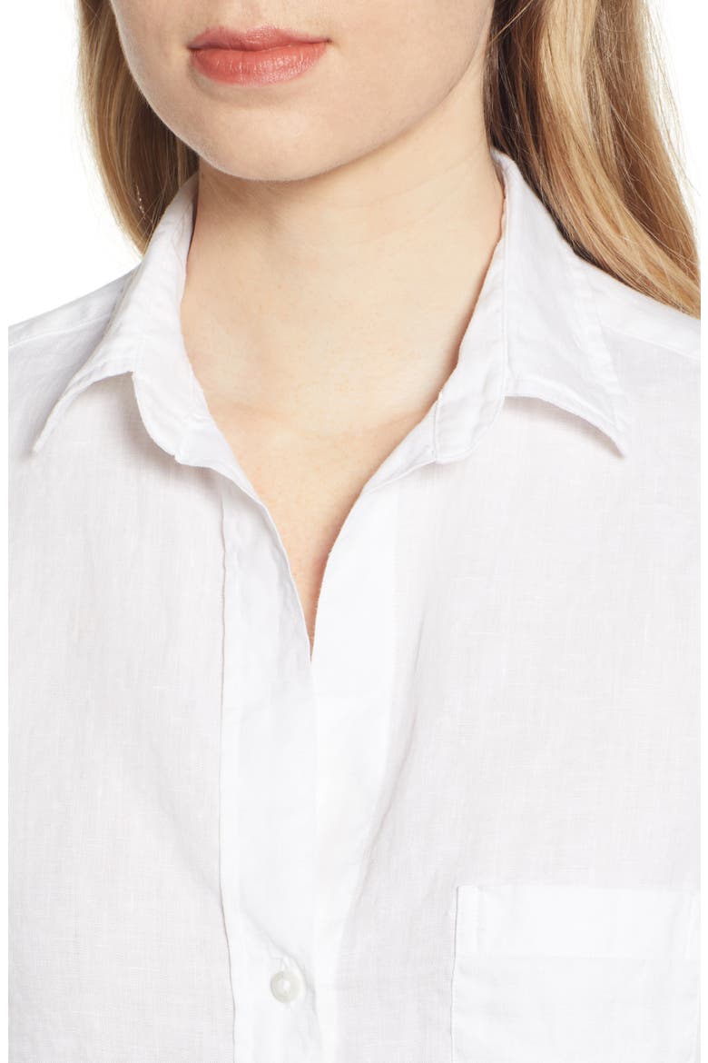 The Hero Tumbled Linen Shirt, Alternate, color, FLORENCE CLASSICE WHITE